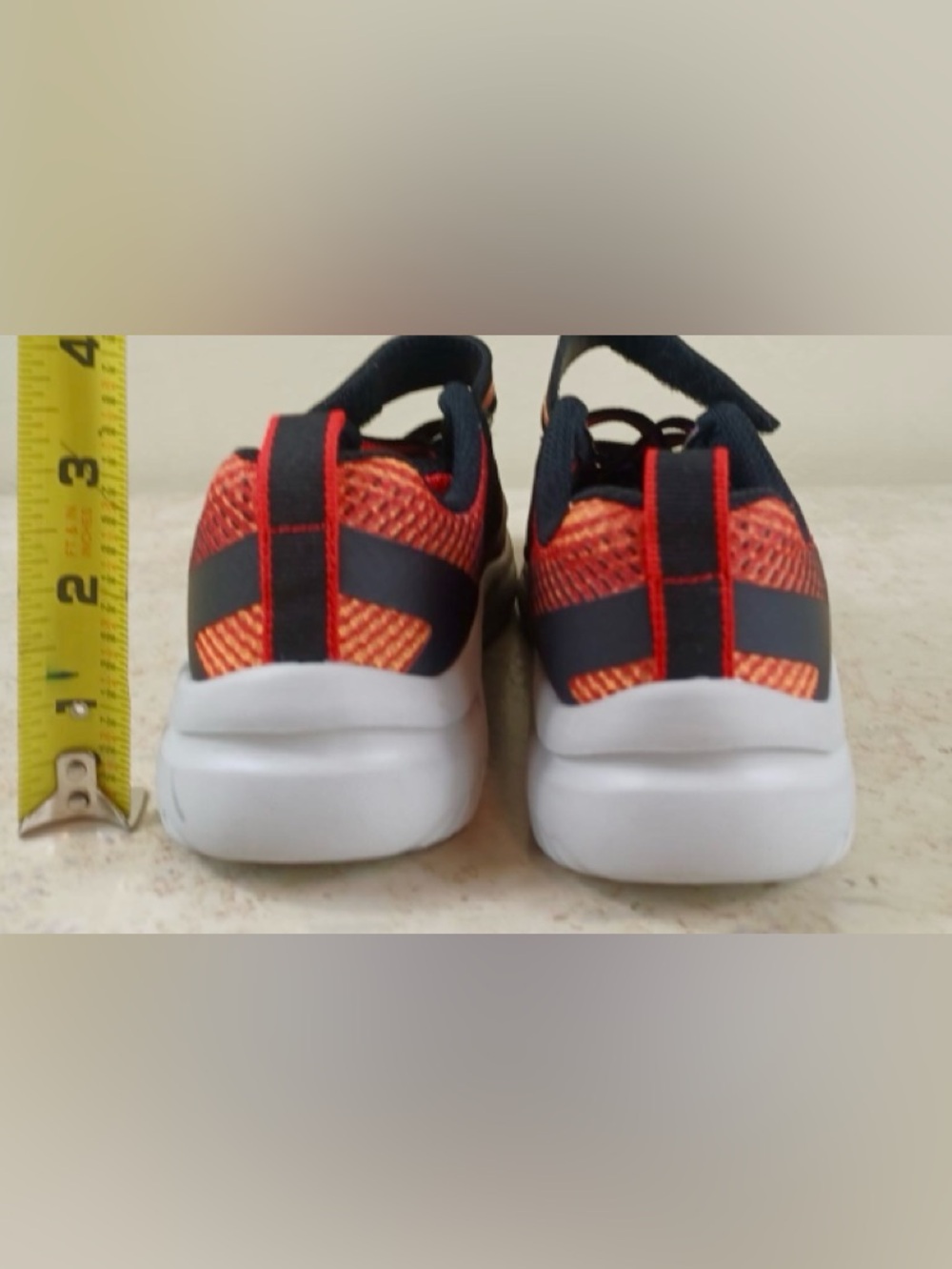 Skechers Kids Orange and Black Lightweight Athletic Sneakers - Picture 4 of 6